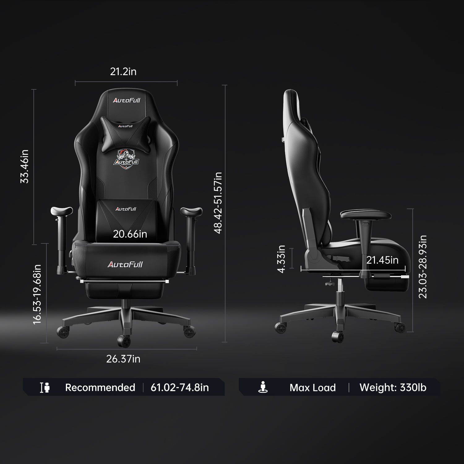 AutoFull C3 Pro gaming chair with Cushion Upgrade