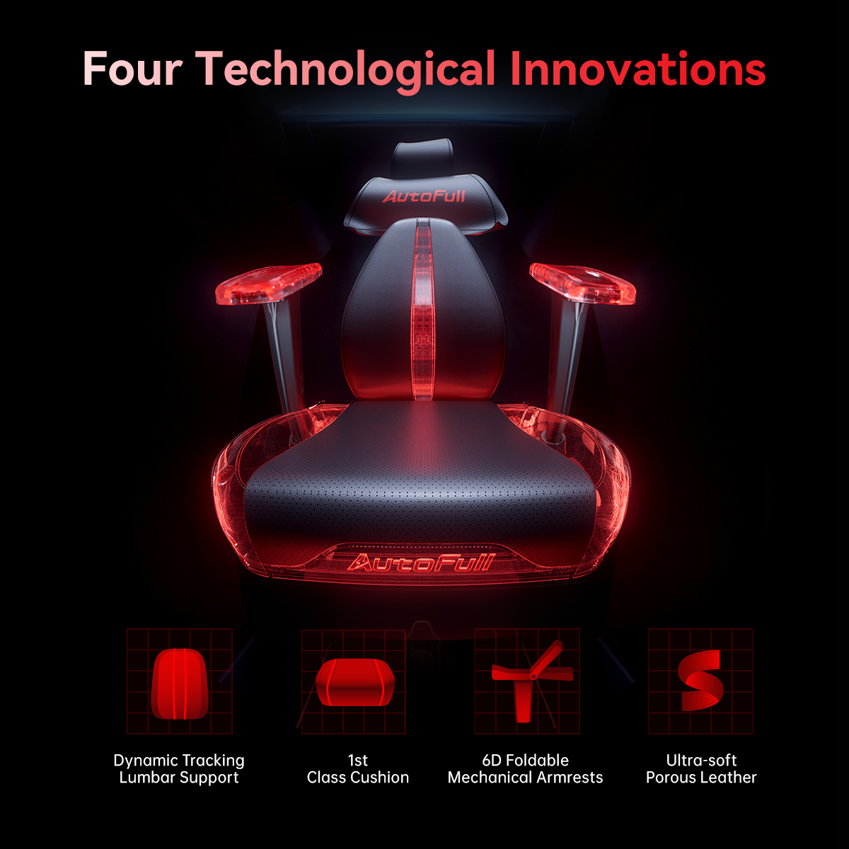 AutoFull M6 Elite Gaming Chair with 6D Armrests
