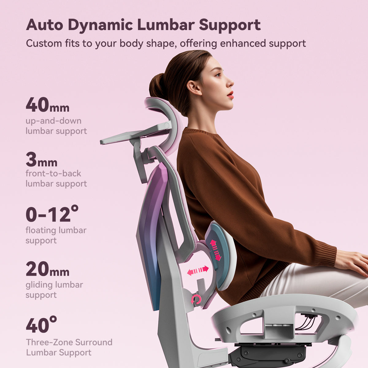 AutoFull G7 Pink Ergonomic Gaming Chair