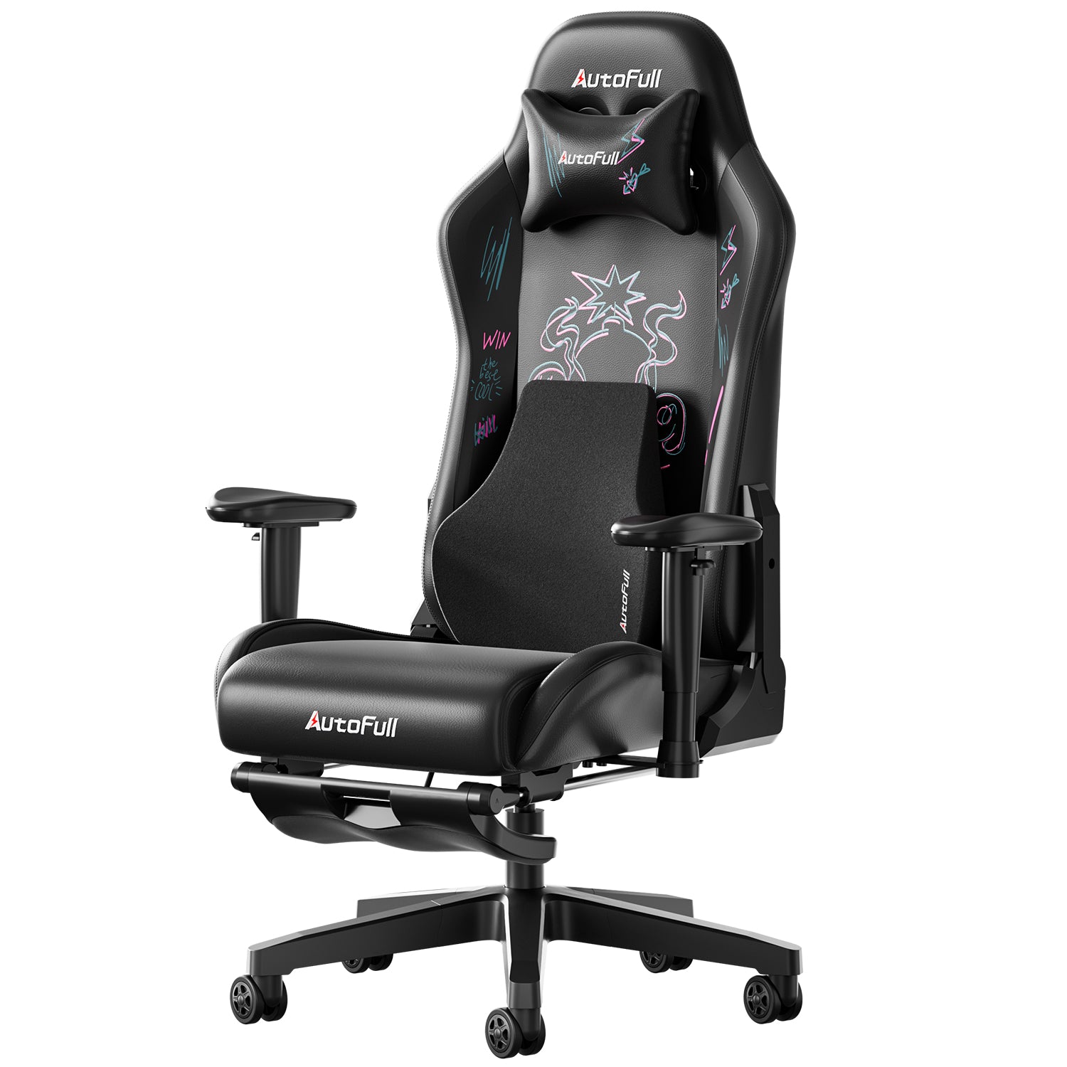AutoFull C3 gaming chair with Ergonomic Lumbar Pillow