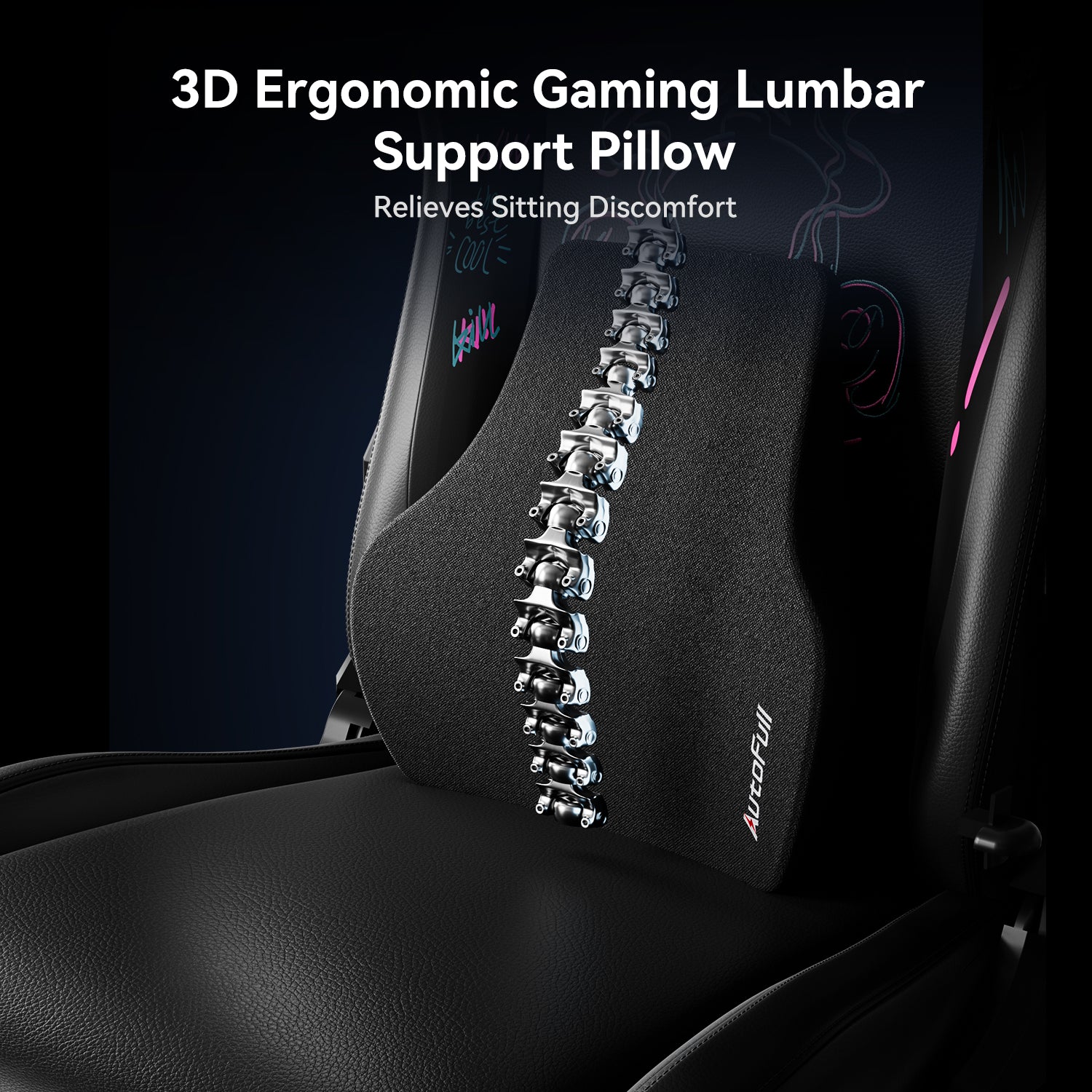 AutoFull C3 gaming chair with Ergonomic Lumbar Pillow