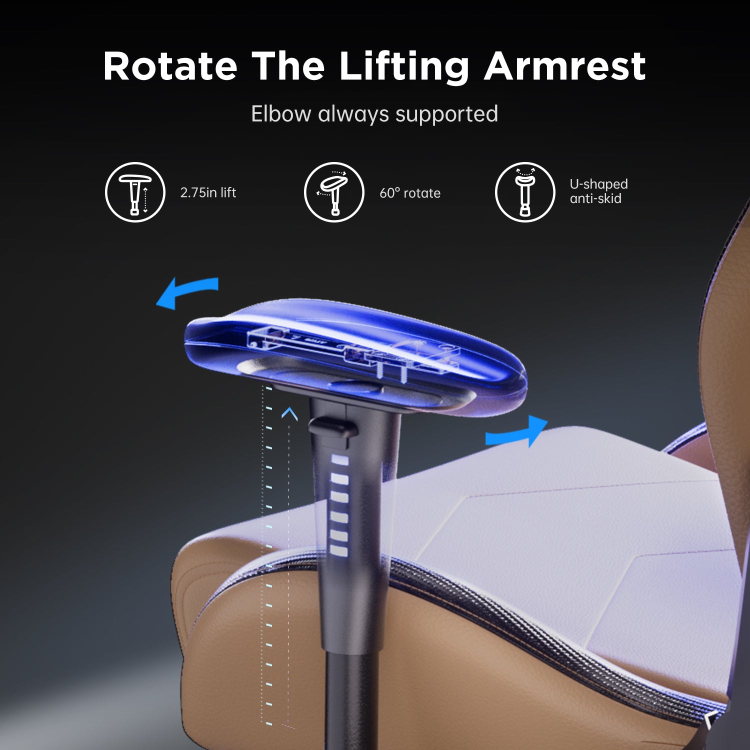 AutoFull C3 gaming chair with Ergonomic Lumbar Pillow