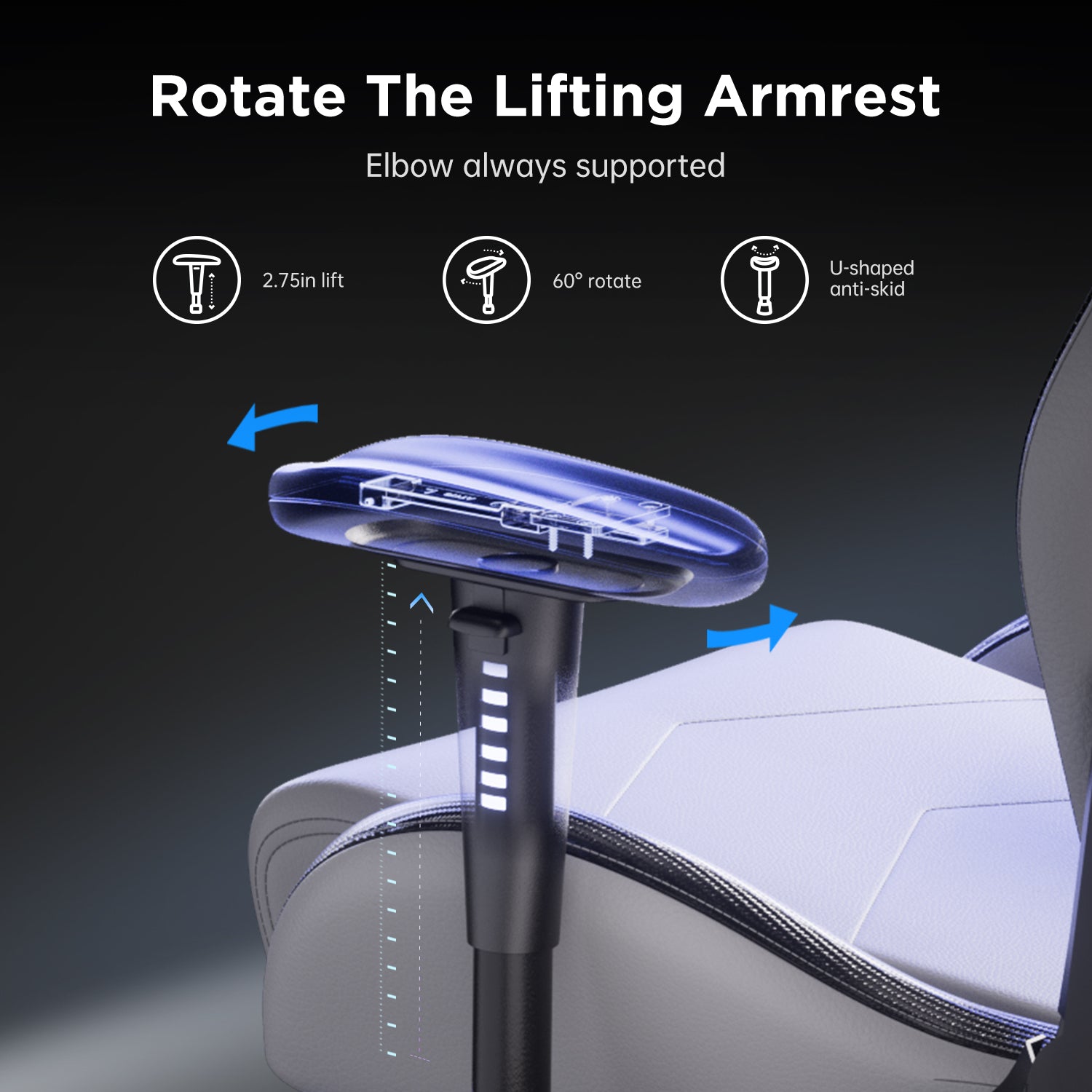 AutoFull C3 gaming chair with Ergonomic Lumbar Pillow