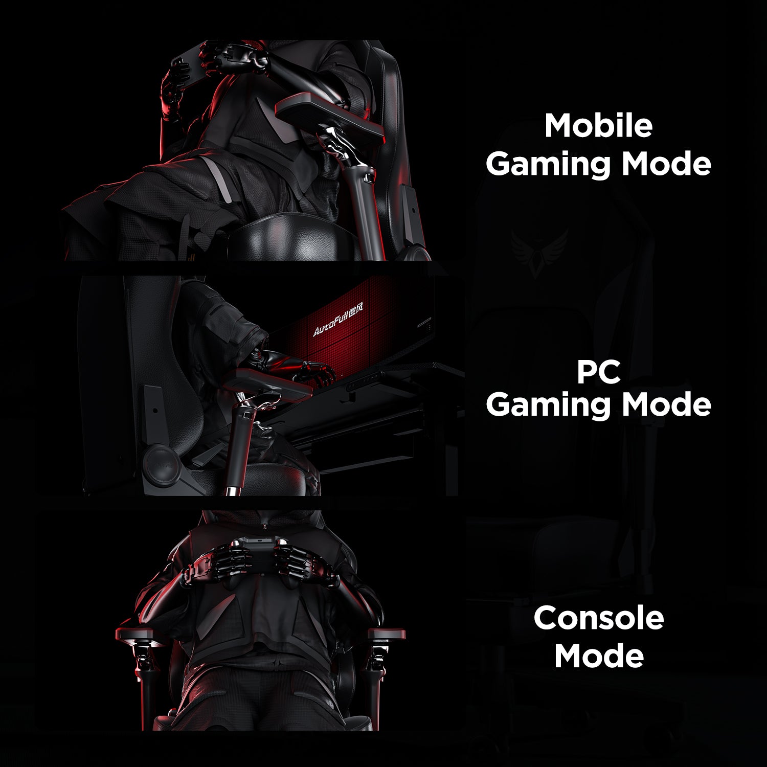 AutoFull M6 Pro Gaming Chair with Ventilation & Heating Cushion