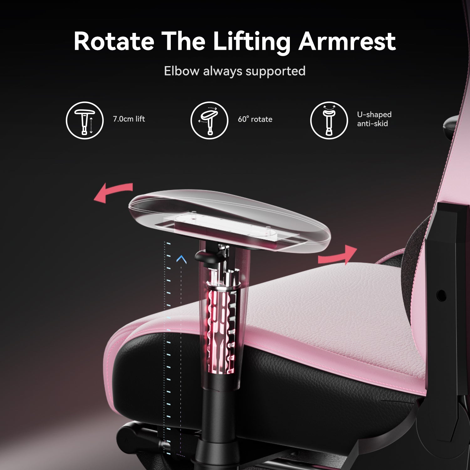 AutoFull C3 gaming chair with Ergonomic Lumbar Pillow