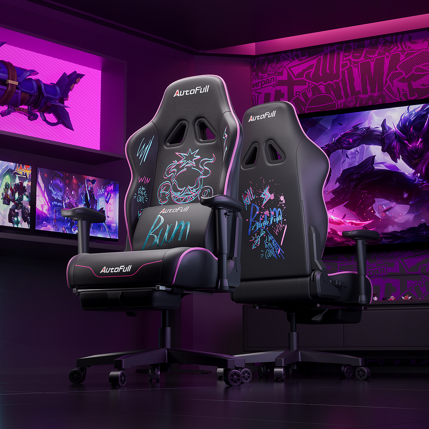 AutoFull C3 Pro gaming chair with Cushion Upgrade