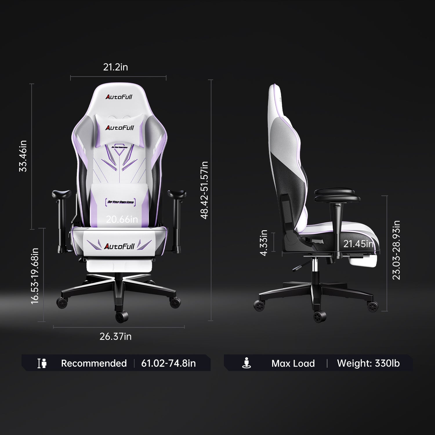 AutoFull C3 Pro gaming chair with Cushion Upgrade