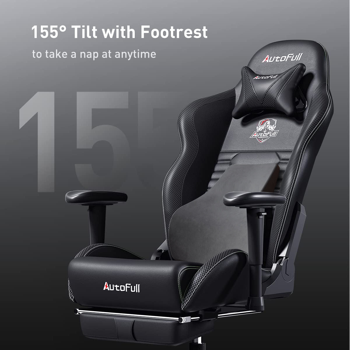 AutoFull C3 gaming chair with Ergonomic Lumbar Pillow