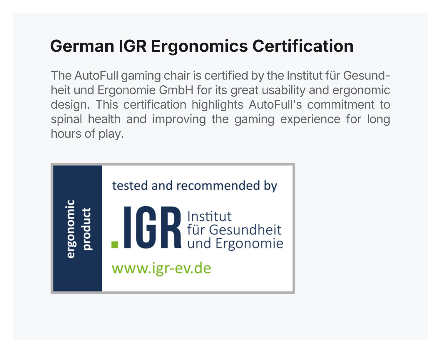 Why Choosing IGR-Certified Chairs is Essential for Your Health and Posture？