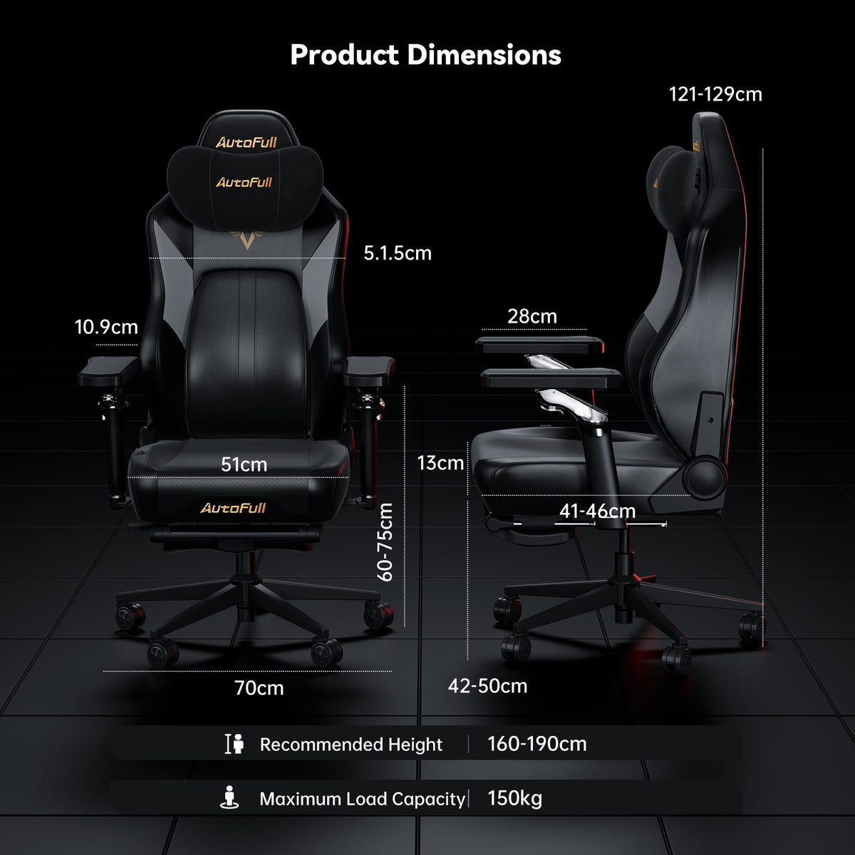 AutoFull M6 Pro Gaming Chair with Ventilation & Heating Cushion