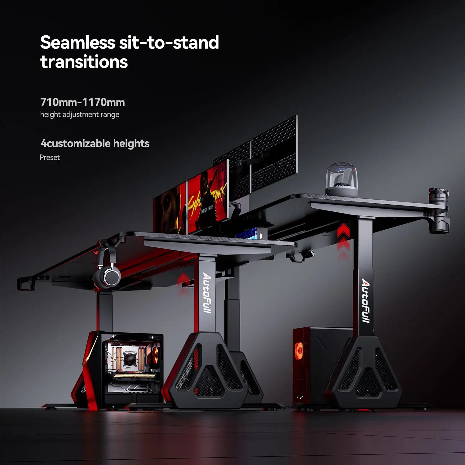 AutoFull A4 Pro RGB Gaming Desk [⚡Early Bird Pricing⚡]