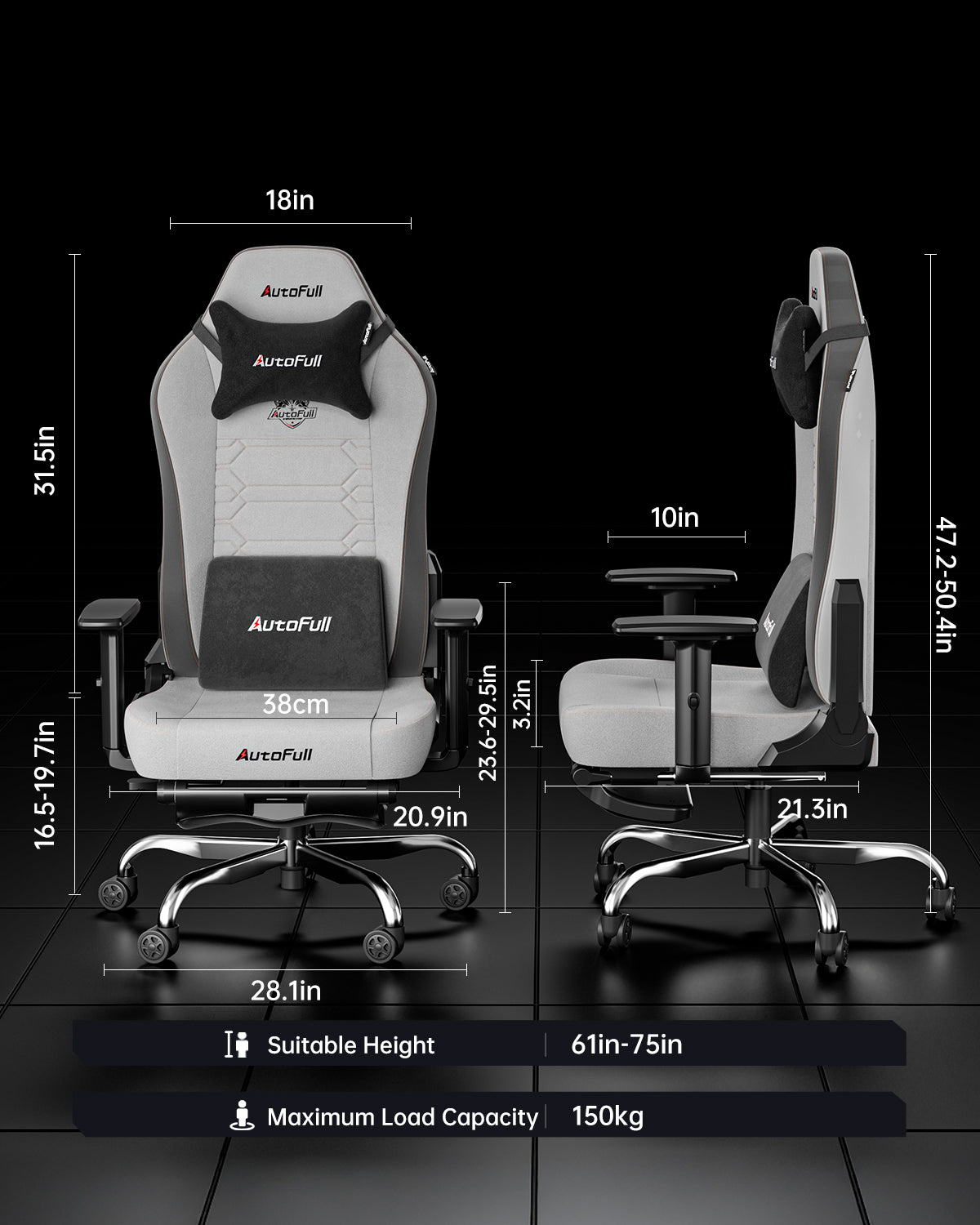 AutoFull C3 Gaming Chair Suede Edition