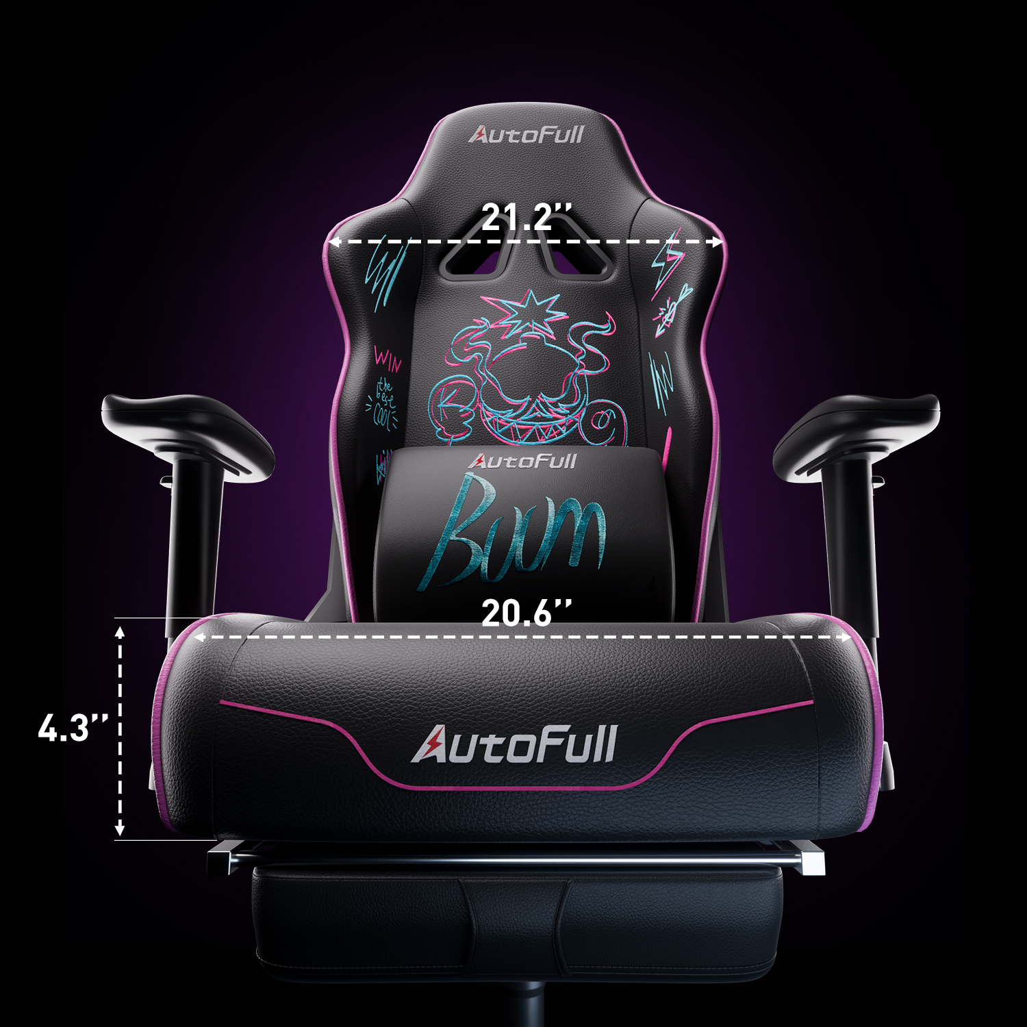 AutoFull C3 Gaming Chair, Graffiti Style