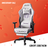 AutoFull Gaming Chair, Mechanical Warrior Style, White Color